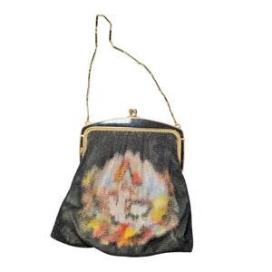 Vintage Elegant Black and Gold Whiting and Davis Circa Bag